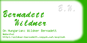 bernadett wildner business card